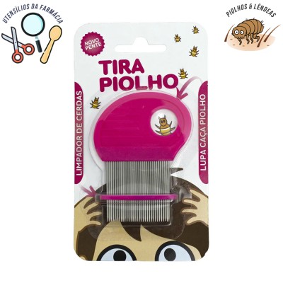 Pente Tira piolho rosa com lupa 3B